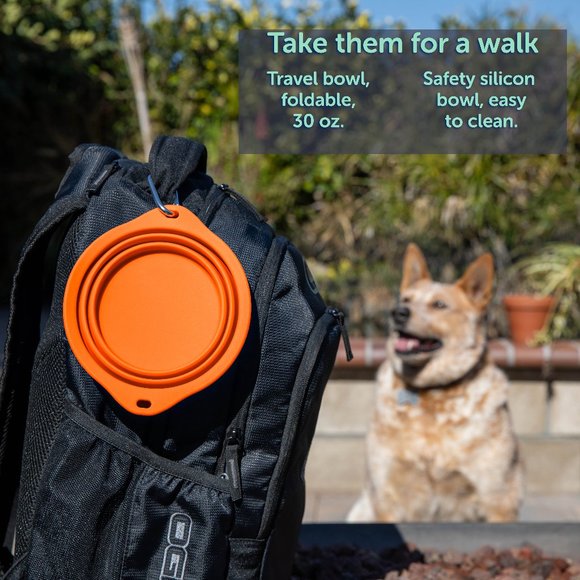 KE WOOW Portable Dog Bowl, collapsible made of silicone,  travel Bowl 850ml 2pcs - Picture 4 of 14